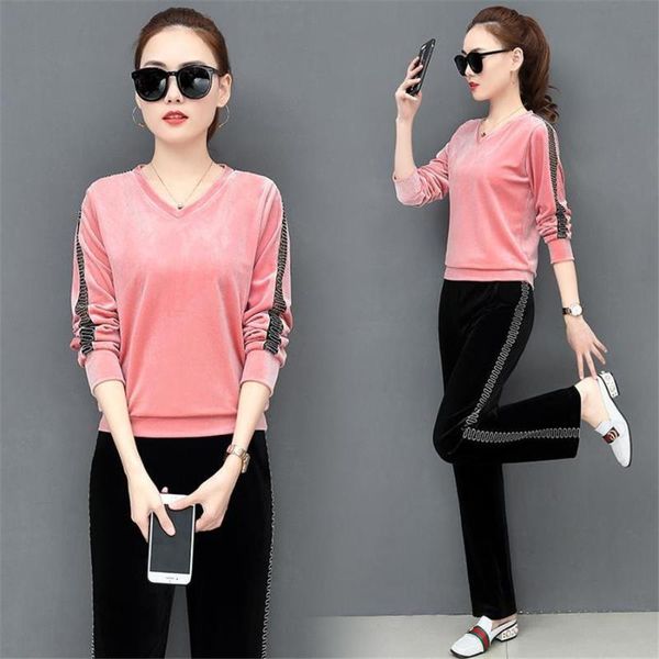 

women's tracksuits 2021 women fitness set pullover +pants, Gray