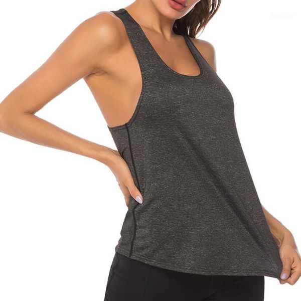 

new women yoga vest quick drying plain sleeveless sport tank fitness yoga jogging vest activewear casual loose lot1, White;red