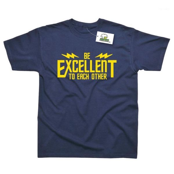 

men's t-shirts be excellent to each other wyld stallyns by bill and ted t-shirt tee 100% cotton humor men crewneck shirts1, White;black