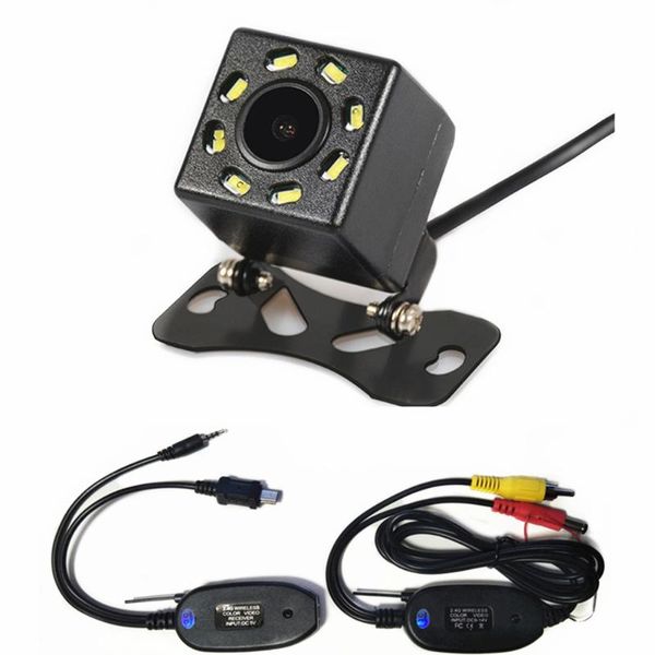 

8 led night vision waterproof hd wireless car rearview camera reverse parking ccd camera