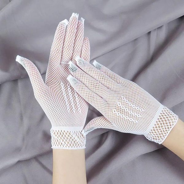 

white black party dress bridal gloves lace finger short fishnet wedding gloves wrist length bride accessories gants de mariee h qylqyc