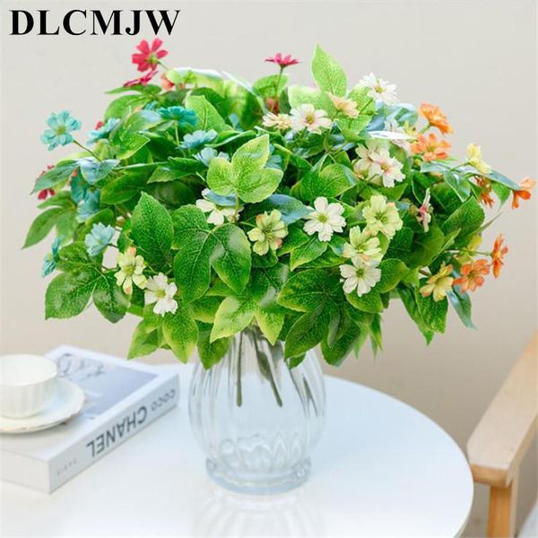

decorative flowers & wreaths 1 pcs artificial plants plastic green grass fake plant decorate for wedding home garden leaves flower