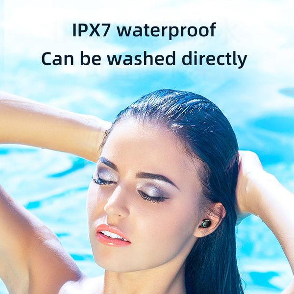 

tws wireless earphones bluetooth earphone 5.0 hifi stereo waterproof earbuds handsheadset with micro charging case