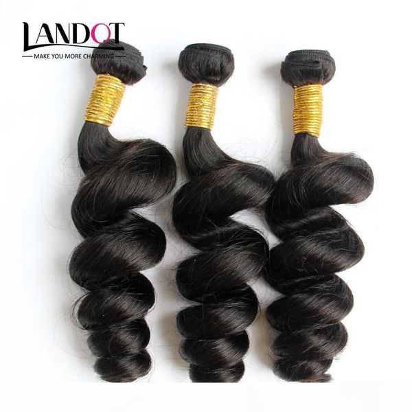 

3pcs lot 8-30inch mongolian loose wave wavy virgin hair grade 7a unprocessed human hair weaves bundles natural black extensions double wefts