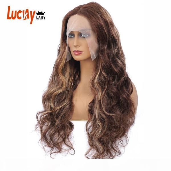 

hd higlighted lace front wig transparent lace wigs body wave t part front wig 180 density peruvian hair wigs bleached knots, Black;brown