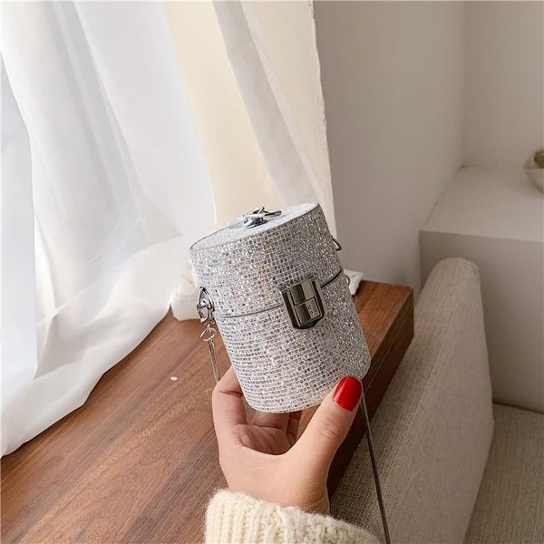 

bling crystal clutch evening bag women 2020 luxury designer korean green rhinestone bucket shoulder bag wedding party ladies new