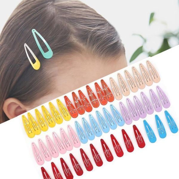 

hair clips no slip barrettes for girls 100pcs multicolor alloy material 5*1.4cm1, Slivery;white