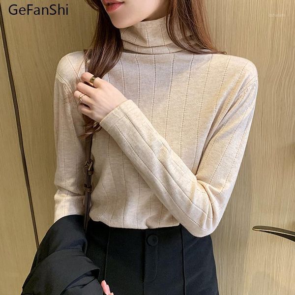 

womens sweater 2020 new autumn winter solid turtleneck pullover jumper knitted sweaters office ladies kintting casual1, White;black