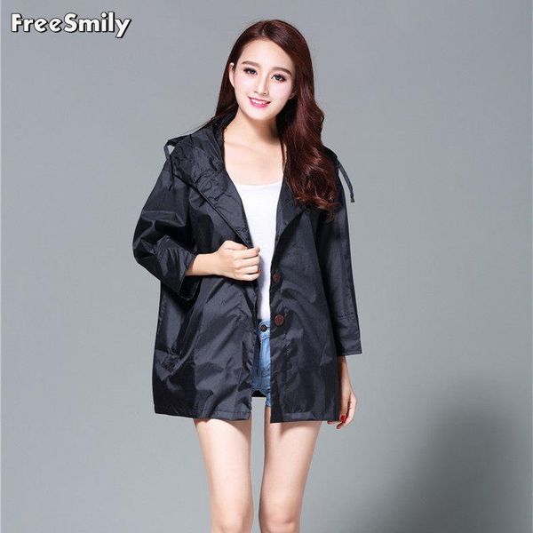 

raincoats mily women short rain jacket coat wide bust poncho with hood fashion and waterproof