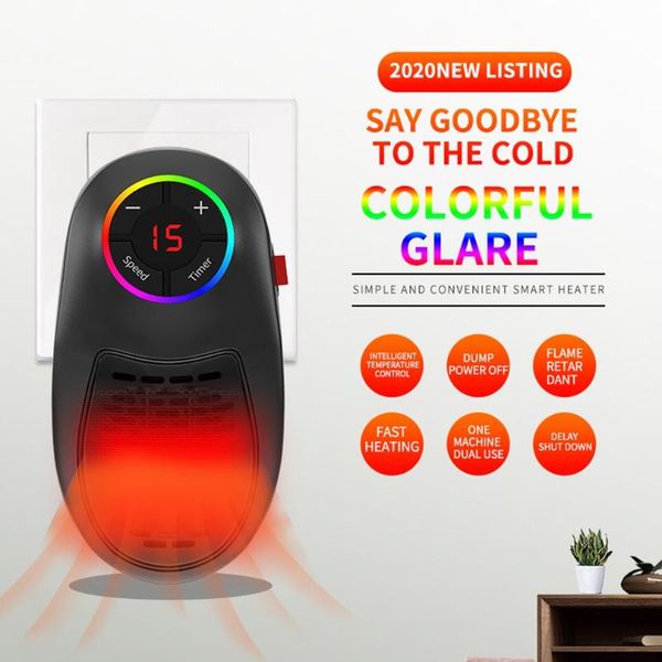 

smart electric heaters 7 color led fast heater durable personal air radiator warmer fan for office home room flame
