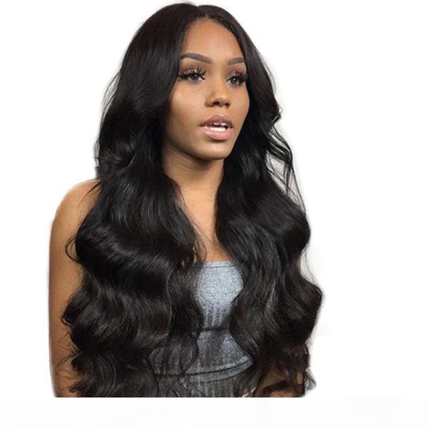 

13x6 deep part lace front wig for black women body wave virgin brazilian human glueless preplucked 13x6 lace frontal wigs with baby hairs, Black;brown
