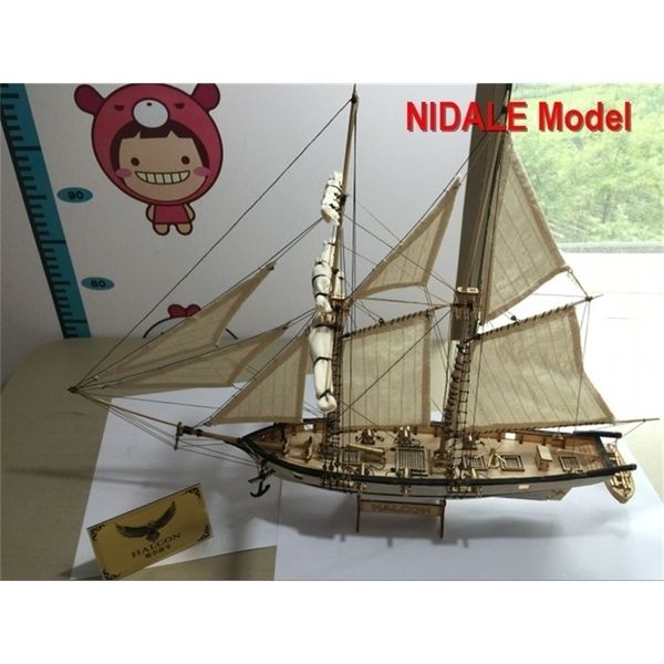 

new version hobby ship model kits halcon 1840 cnc brass cannons luxurious sailboat model offer english instruction y200428