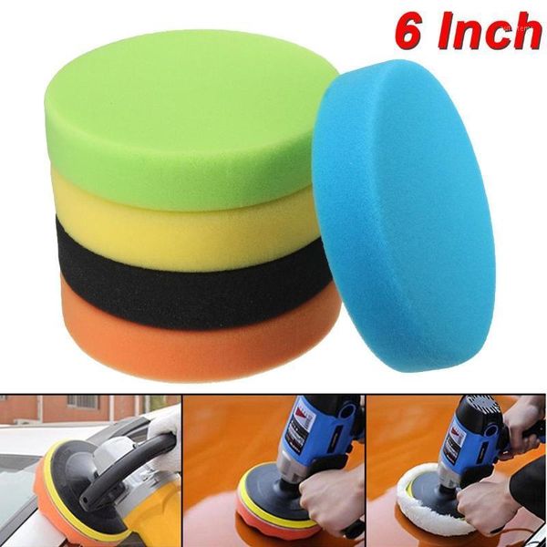 

6 inch 150mm soft flat sponge buffer polishing pad kit for auto car polisher1