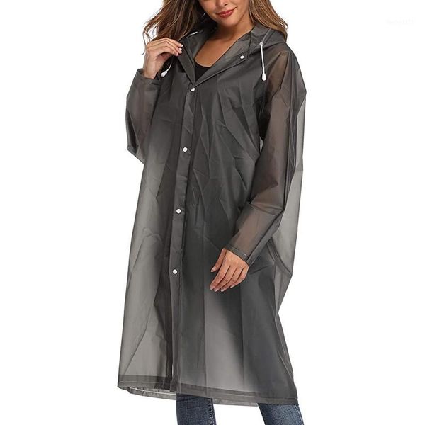

eva raincoat waterproof rain poncho reusable men women long clear rain wear1