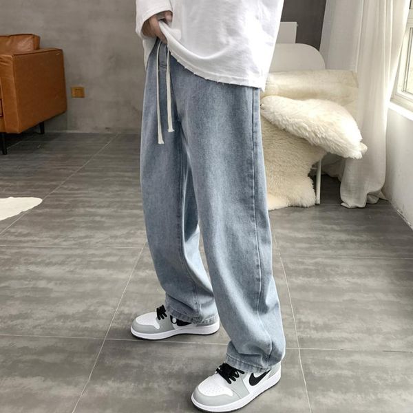 

men's jeans 2022 spring autumn plus size baggy men blue cotton denim joggers cargo pants casual loose harem jean trouser