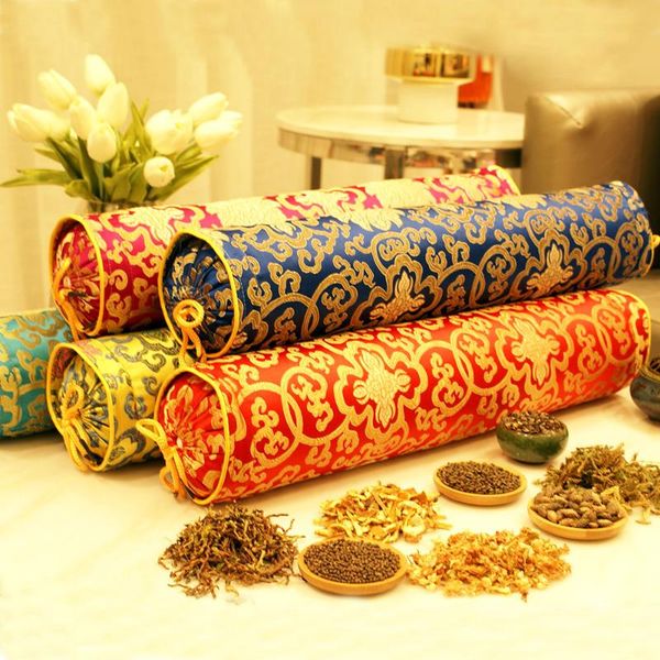 

pillow cervical neck pillows brocade cotton buckwheat hull physiotherapy traction candy washable jacket home accessories
