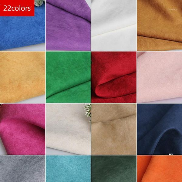 

50x150cm faux suede fabric solid color modern home textile sewing patchwork fabric diy material for garments decoration1, Black;white