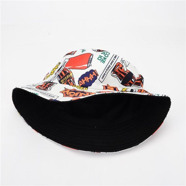 

кокк хип-хоп ковш шляпа женщин мужская панама кепка коксовая бутылка шаблон двойные стороны рыболова шляпа женское мужское ведро шляпы kpop, Blue;gray