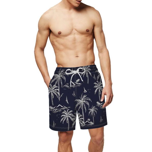 

men's printed board quick dry beach swim trunks male bikini swimwear surfing shorts short de bain homme banadore, Black;white