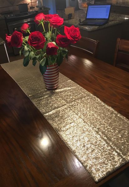 

30*275cm fabric runner gold silver sequin table cloth sparkly bling for wedding party decoration products supplies dhd2750