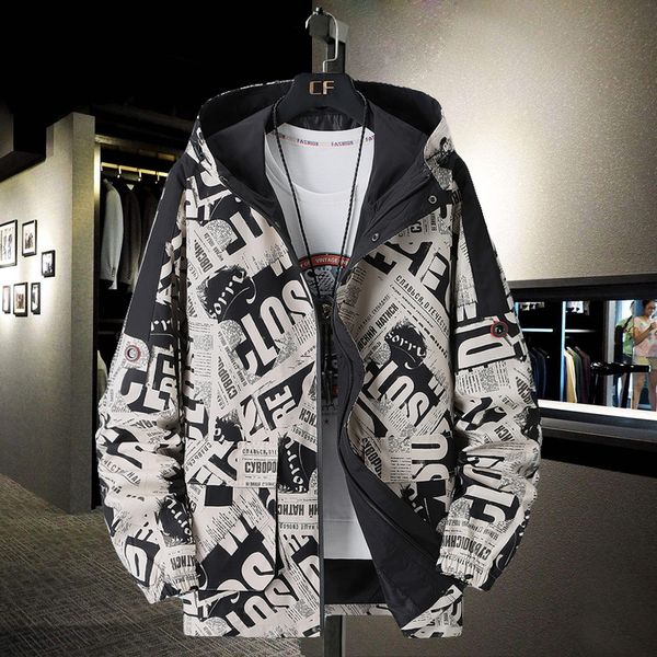 

2021 new men's bed plus fashion hood coat autumn pocket big size 7xl 8xl 9xl 10xl jacket 7hzo kpv9, Black;brown