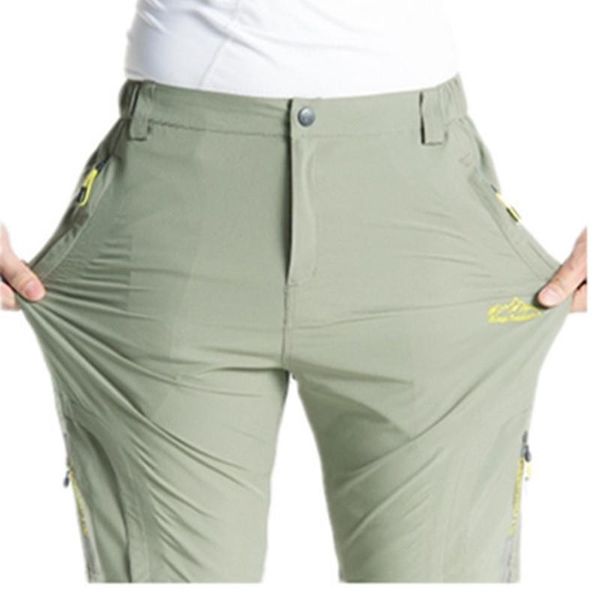 

men quick-drying stretch cargo straight-leg pants outdoor sports camping hiking fishing loose casual breathable male trousers, Black