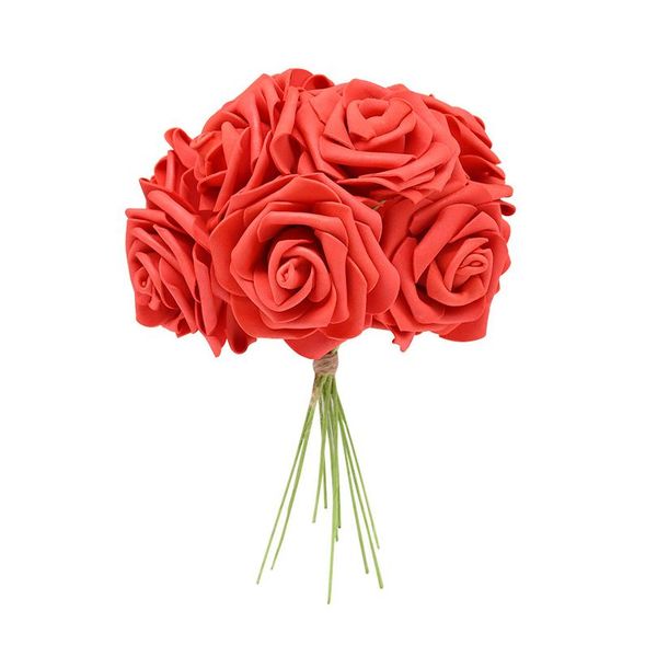 

24pcs 7cm artificail flowers for decoration diy bouquet wreath flowers for needlework pe fake rose flower home wedding jlljiy