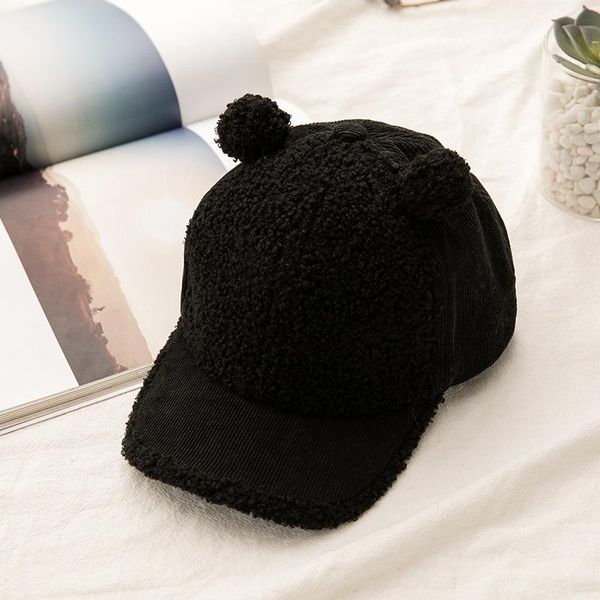 

2019 новая детская шапка милый медведь ушная шляпа осень зима хлопок бейсболка caps повседневная капсула snapback jllaqj bdebag, Black;white