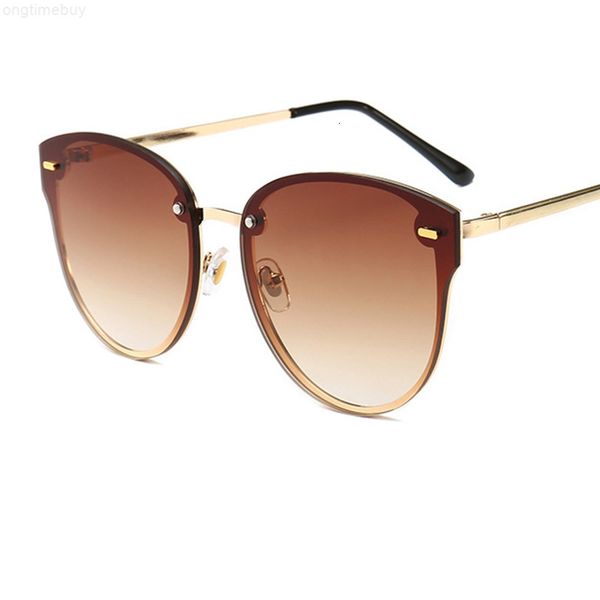 

factoryr96e2020 eye cat gradient rimless shades for women fashion women's sunglasses glasses uv400, White;black