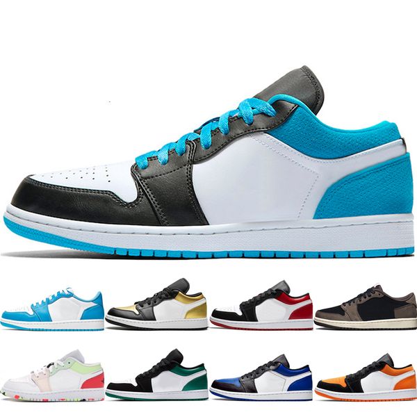 

low shoes 1 1s man woman laser blue magenta midnight navy military themed glow in the dark tropical brown des chaussures trainers