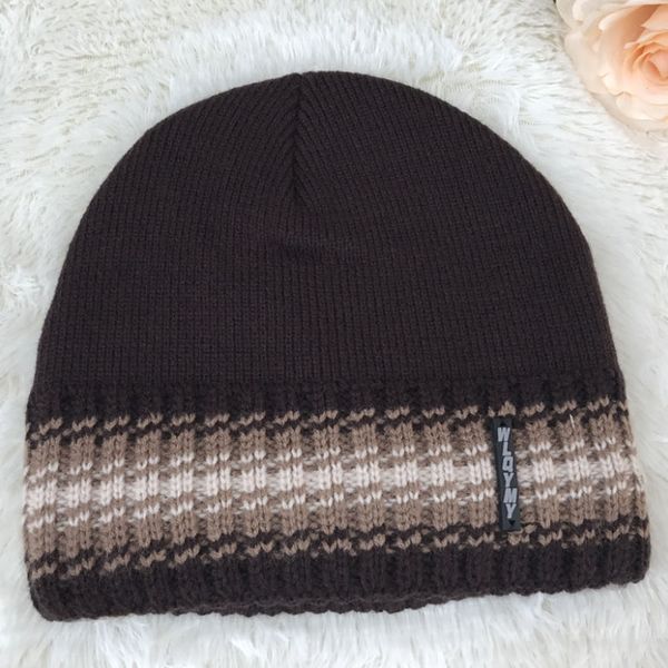 

mens knitted hats inside with velvet more soft and comfortable gentle mans caps winter warm hat gift boys skull cap h20, Blue;gray