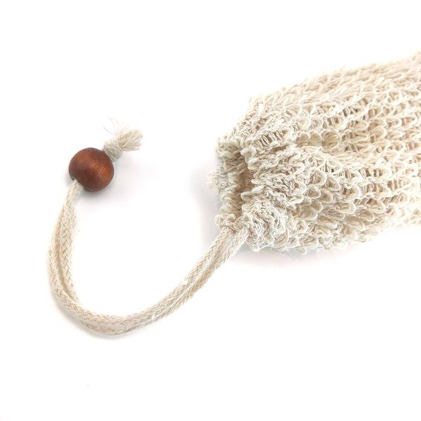 

6pcs/pack soap bag exfoliating soap saver pouch foaming sisal soap pouch saver massage organic bags with rope bbyvjt lipper