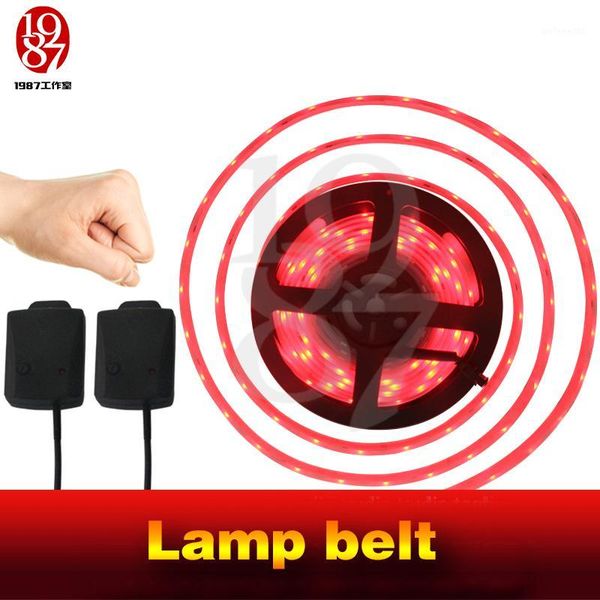 

alarm systems knocking led strip prop room escape props vbiration sensor to light up the lamp unlock takagism game real life props1