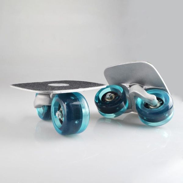 

skateboarding 1 pair drift board portable skateboard driftboard for ine roller road skates anti-skid skate two pu wheels