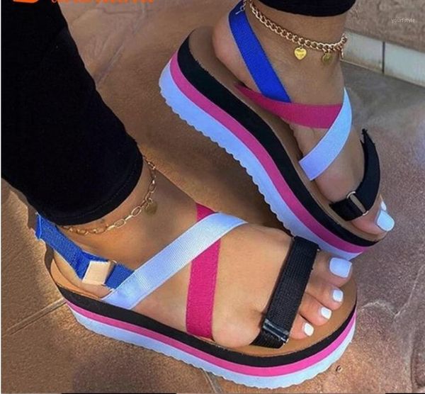 

comfortable new women shoes roman sandals shoes women sandals peep-toe flat platfoem woman sandalias1, Black