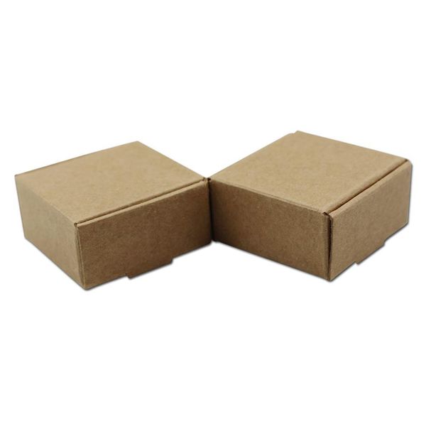 

100pcs lot mini sizes brown natural carton paper gift package box kraft paper packing diy crafts boxes party event packaging box h bbyopg