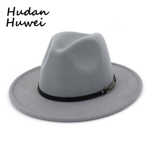 

a variety of colors retro style gentleman hat jazz hat with small brim, tweed felt size adjustable spring and autumn, Blue;gray