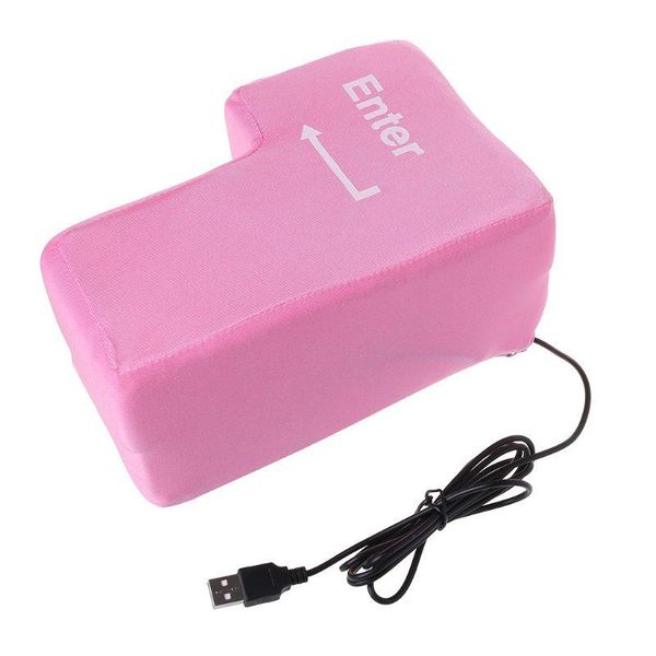 

usb big enter key computer vent button deskpillow stress relief gift for pc