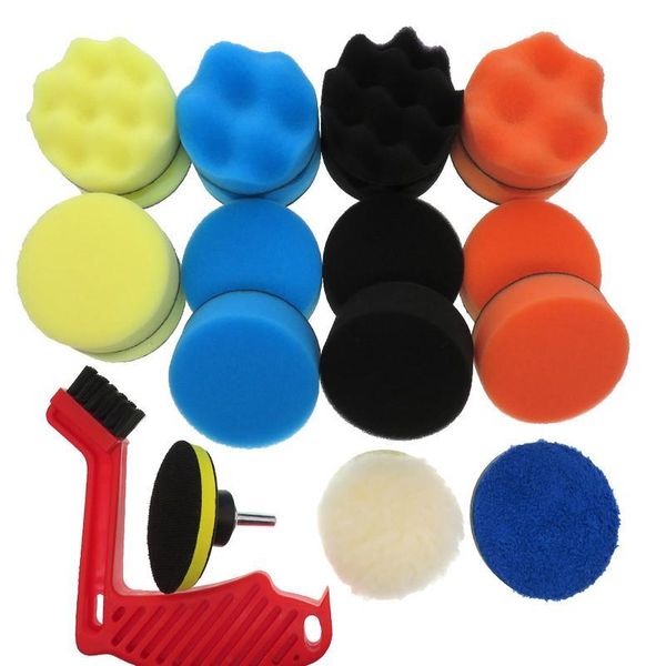 

21pcs 3inch (80mm) car foam drill polishing pad kit car polishing disc 16pcs buffing pads,wool pads,multifunctional bbylll