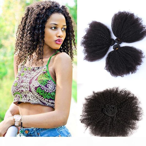 

9a peruvian raw inaian brazilian cuticle aligned hair remy human hair afro kinky curly hair extensioon dhgate, Black