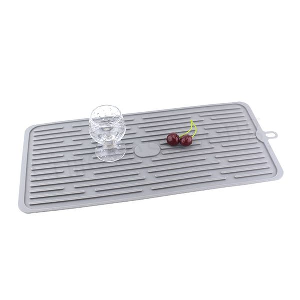

large silicone drying mat multi function kitchen bar drain mat table placemat deep grooves cup drying mat tableware