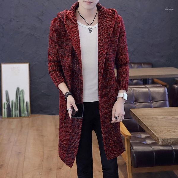 

mens sweaters 2021 sweater male winter long cardigans christmas jumper for men winter warm sweaters for men kk2661 l1, Black;brown
