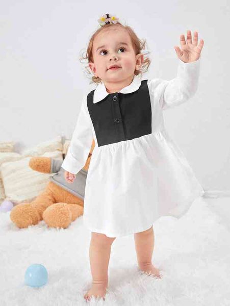 

baby two tone dress she, Red;yellow