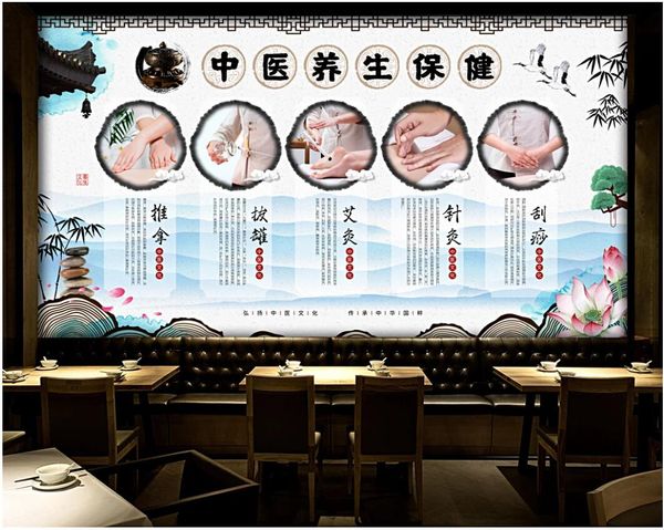 

3d wall paper custom p mural traditional chinese medicine health care home decor 3d wall murals wallpaper in the living room