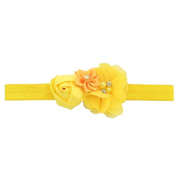 

colorful girls rose flowers headband chic flower ribbon with pearl elastic hairbands hair accessories 609 q sqciax