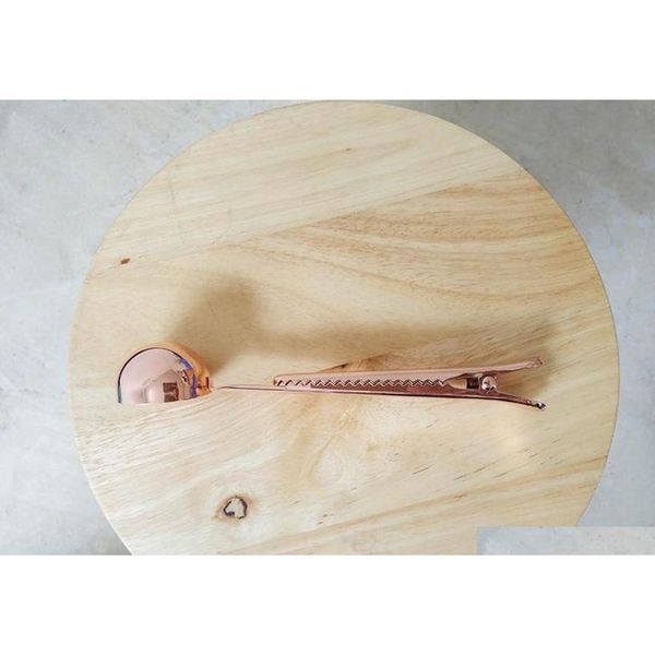 

rose gold stainless steel coffee scoop with bag clip measuring spoon for milk po jllfqk bdegarden