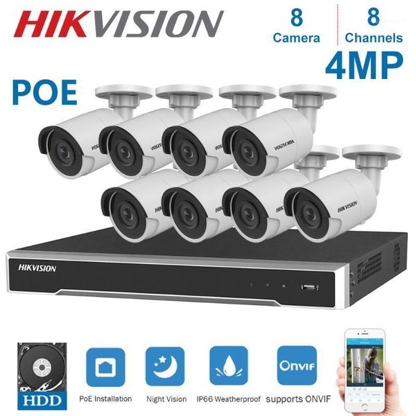 

wireless camera kits 8channels hikvision poe nvr video surveillance with 4mp ip network security night vision cctv system kits1
