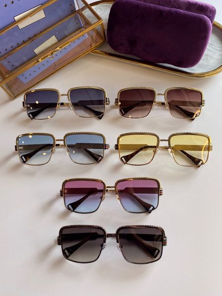 

2021 autumn and winter new 0855 fashion temperament men's and women's sunglasses metal embellishment size 59*17*135