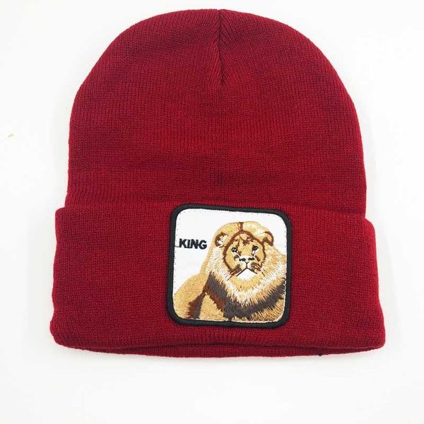 

women beanie animal embroidery winter hats for girls boys skullies men warm knitted hat bonnet skull cap 25 color dropshipping wmtnxd, Black;white