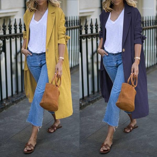 

zanzea 2020 fashion women long jackets casual loose turn down collar coats autumn winter female cotton long cardigan outwear 5xl1, Black;brown